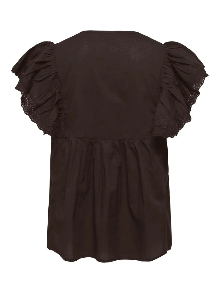 JDY - Jdysigga S/S Top - 5049072 Chocolate Torte Toppe 