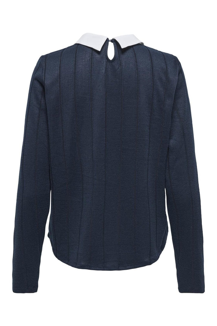 JDY - Jdytonsy Tiger L/S Detail Top Dia - 4845397 Total Eclipse Cloud Dancer