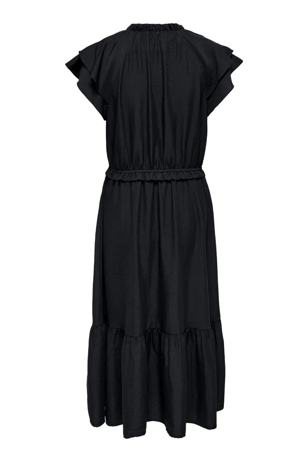 JDY - Jdytrain S/L Frill Midi Dress - 4894074 Black