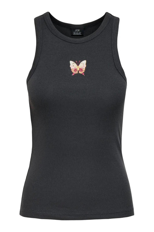 JDY - Jdytulle Life Emb Tank Top - 5047563 Phantom Emb Butterfly Tank Top 