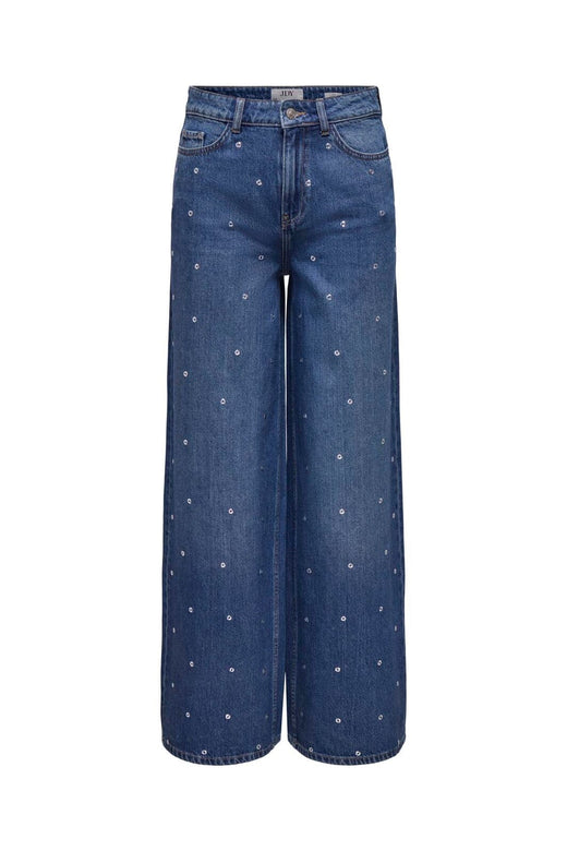 JDY - Jdyvera X-Wide Eyelet Jeans - 5169212 Medium Blue Denim