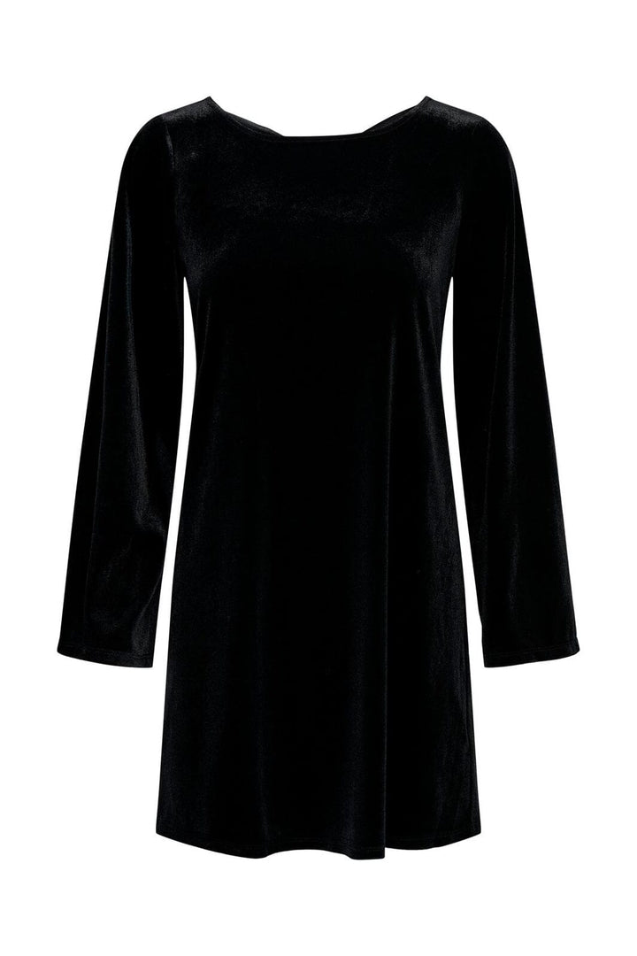 JDY - Jdyvictory L/S Velvet Bow Dress - 4906622 Black Bow