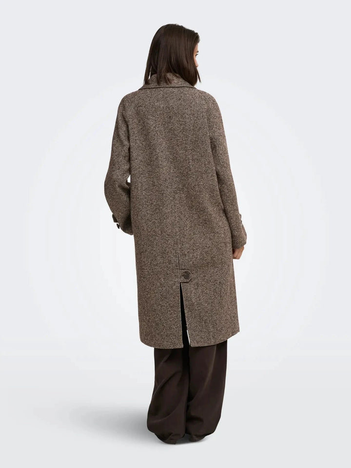 JDY - Jdyvinga Herringbone Long Coat Yfm - 5044304 Chocolate Torte Herringbone Frakker 