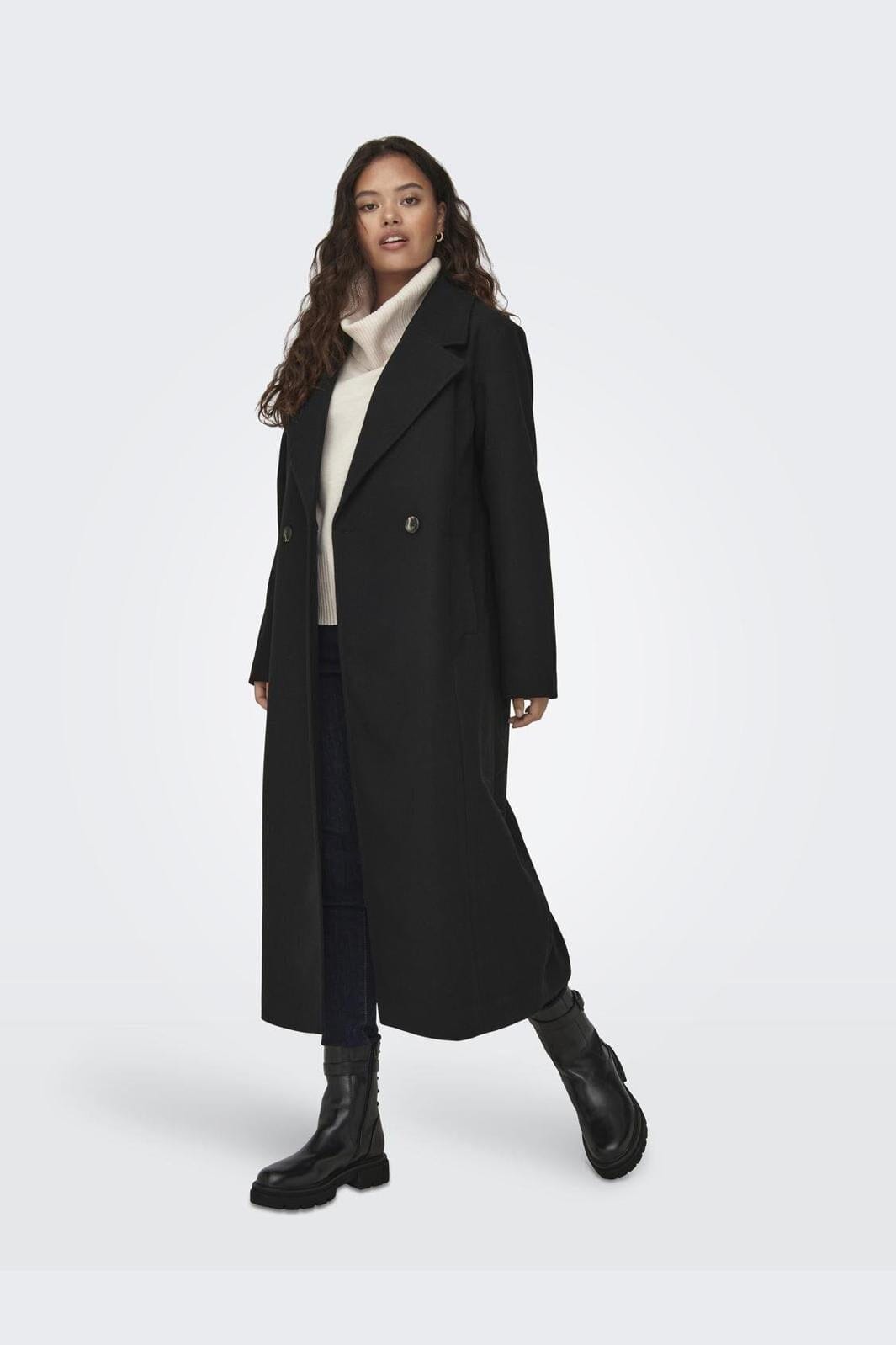 JDY - Jdyviola X-Long Coat Hab - 4382388 Black