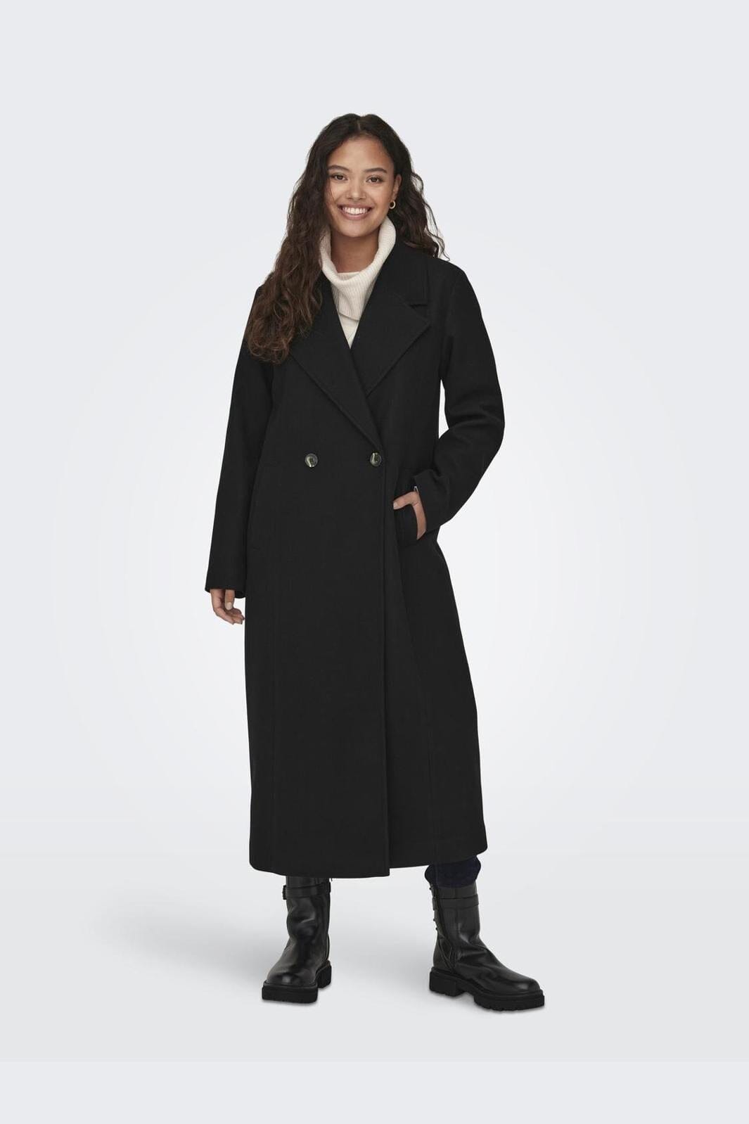 JDY - Jdyviola X-Long Coat Hab - 4382388 Black