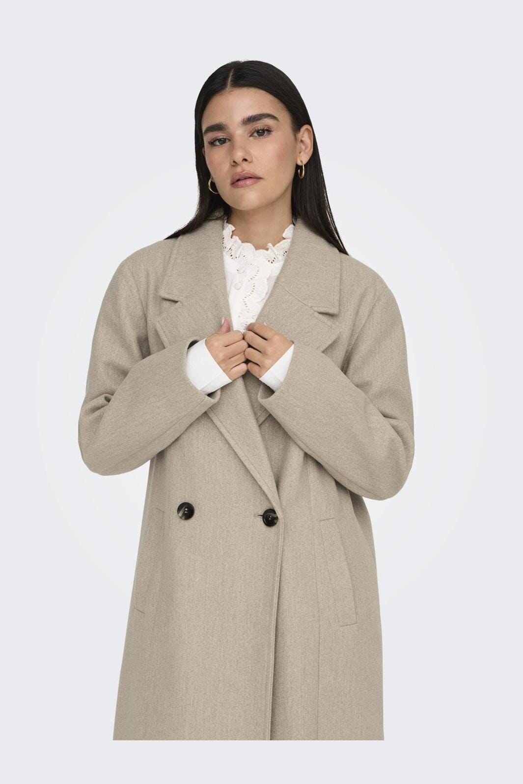 JDY - Jdyviola X-Long Coat Hab - 4556615 Nature Melange