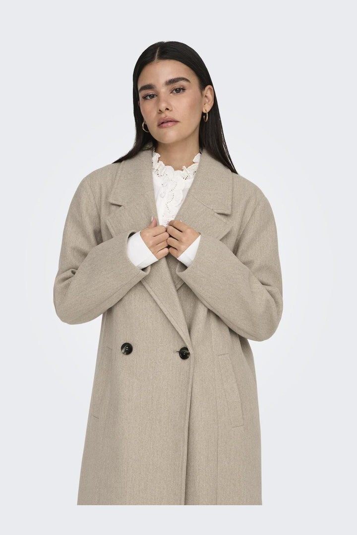 JDY - Jdyviola X-Long Coat Hab - 4556615 Nature Melange