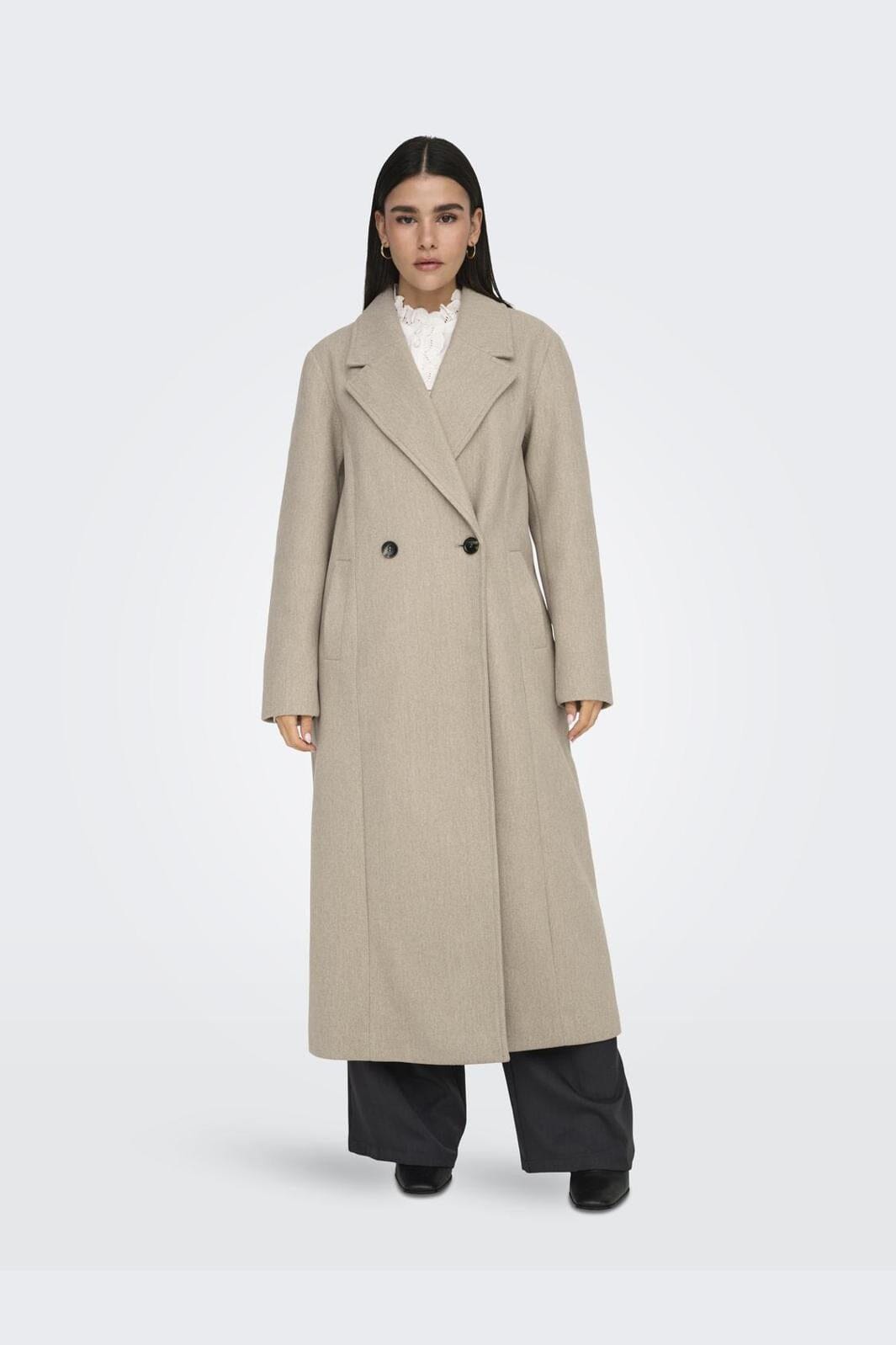 JDY - Jdyviola X-Long Coat Hab - 4556615 Nature Melange