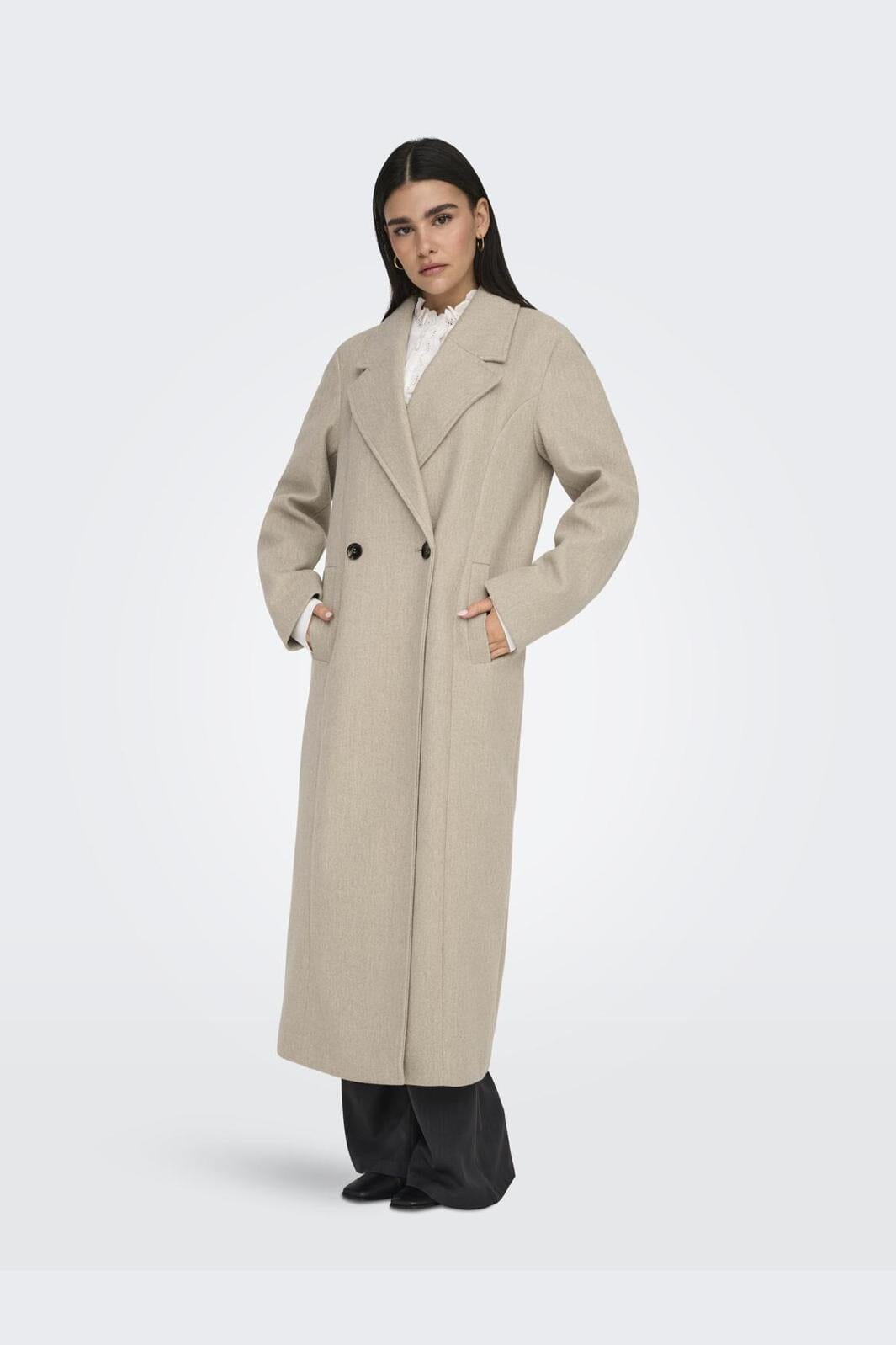 JDY - Jdyviola X-Long Coat Hab - 4556615 Nature Melange