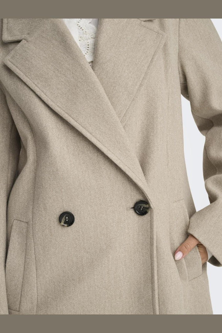 JDY - Jdyviola X-Long Coat Hab - 4556615 Nature Melange