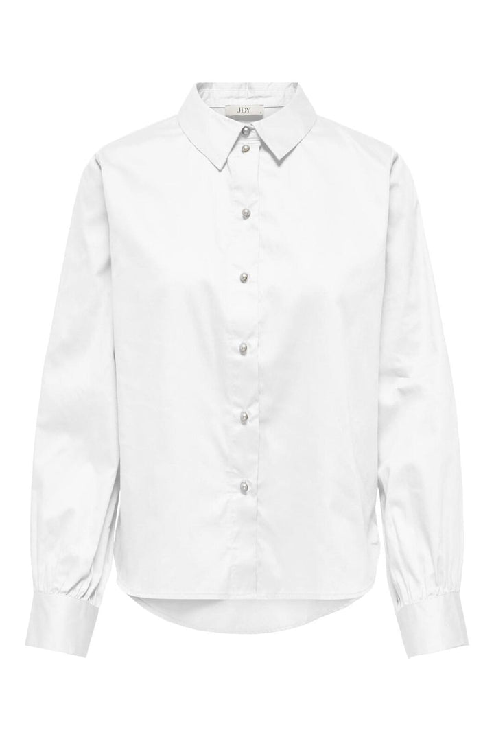 JDY - Jdywillow L/S Pearl Shirt - 4957168 White