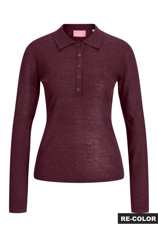 Jjxx - Jxalberte Polo Neck Knit - 5120814 Winetasting