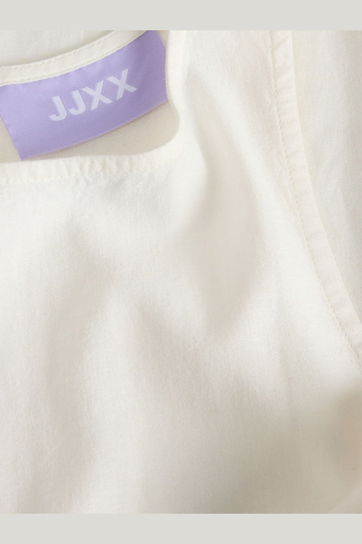 Jjxx - Jxalmira Linen Ble Short Sl Dress Ln - 4906572 Blanc De Blanc