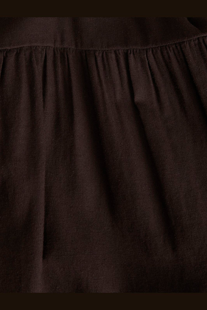 Jjxx - Jxalmira Linen Blend Long Dress - 4906548 Seal Brown