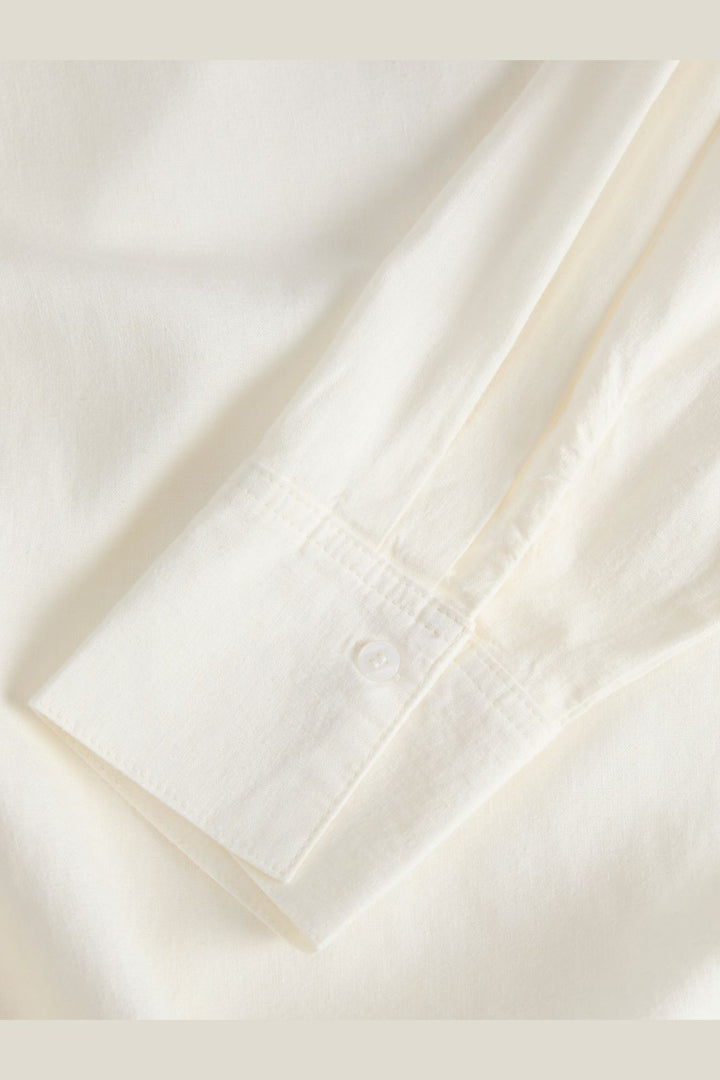Jjxx - Jxalmira Linen Blend Ls Shirt Ln - 4906558 Blanc De Blanc