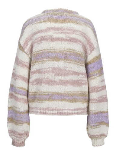 Jjxx - Jxamelia Crew Neck Knit - 4862529 Fog /Multi Color Strikbluser 