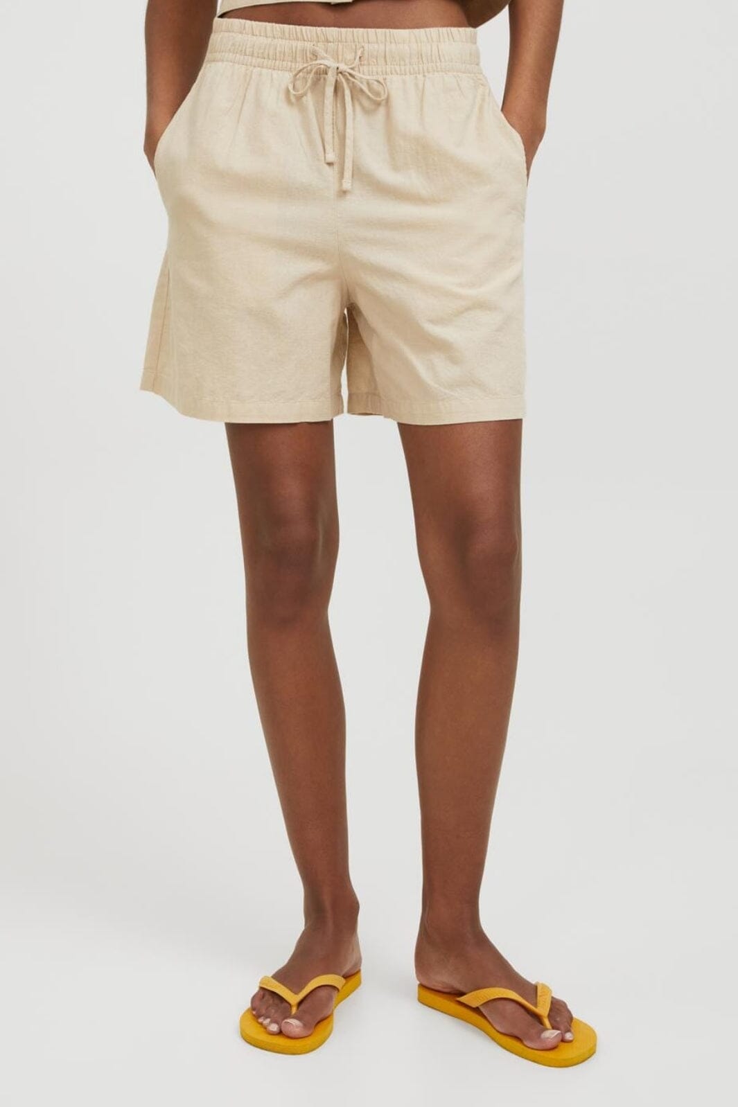 Jjxx - Jxamy Linen Blend Shorts Sn - 4388893 Cement Shorts 
