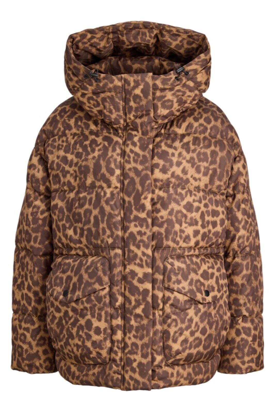 Jjxx - Jxana Leopard Puffer Jacket - 4934955 Toasted Coconut Leopard Jakker 