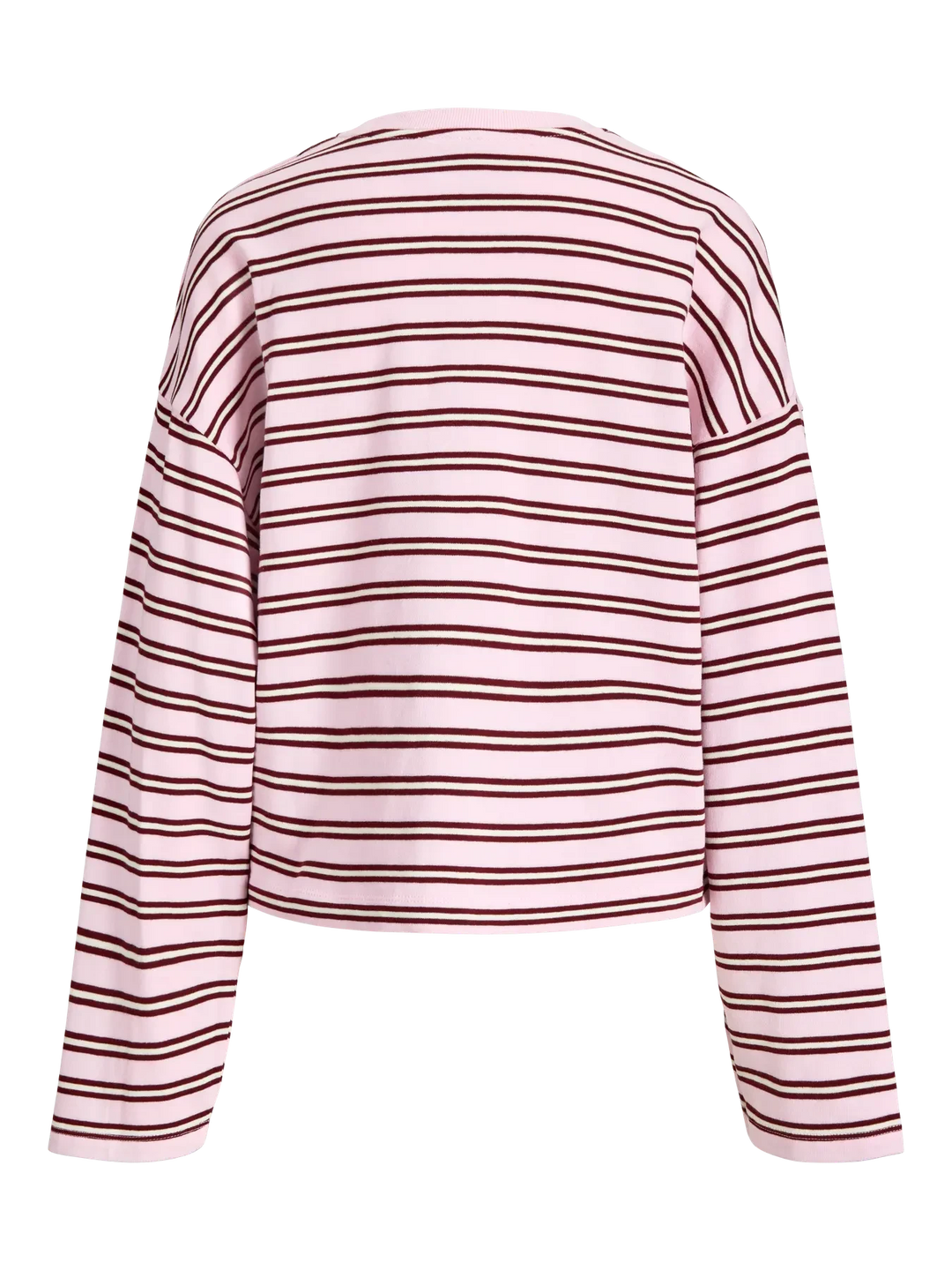Jjxx - Jxbillie Loose Ls Stripe Sweat Swt - 5093323 Pink Lady Vanilla Ice/Cabernet Bluser 