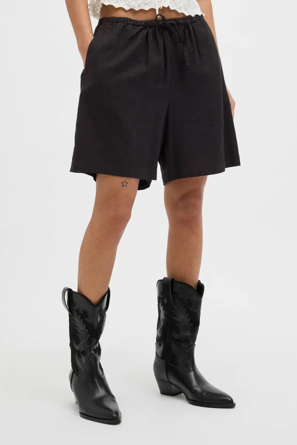 Jjxx - Jxbreeze Summer Tie Shorts Sn - 4653018 Black