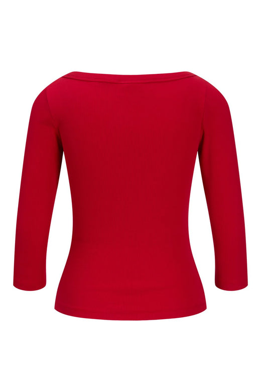Jjxx - Jxfifi Str 3/4 Boatneck Top - 5144848 Tango Red