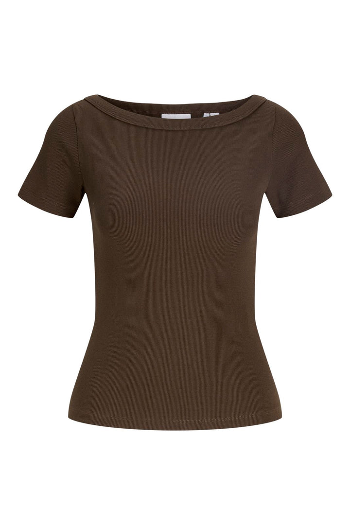 Jjxx - Jxfifi Str Ss Boatneck Tee - 5179401 Demitasse