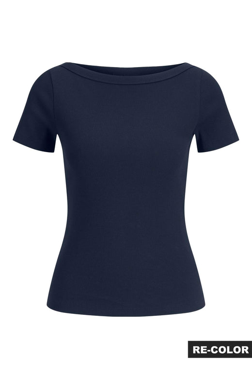 Jjxx - Jxfifi Str Ss Boatneck Tee - 5267249 Navy Blazer