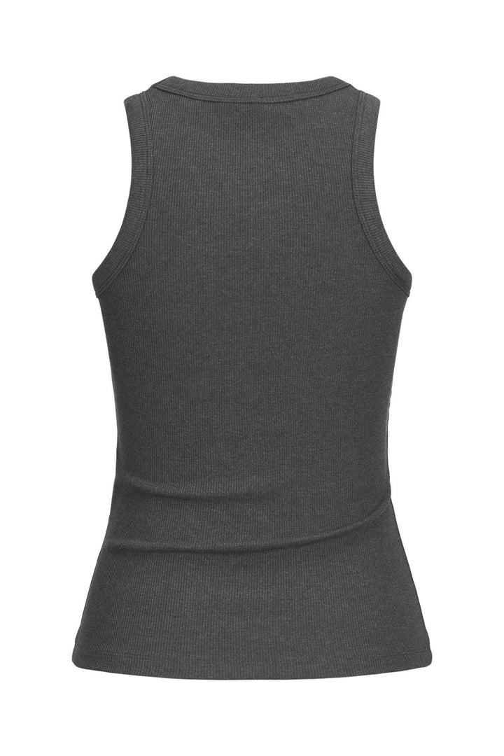 Jjxx - Jxforest Str Sl Rib Top - 4515882 Dark Grey Melange