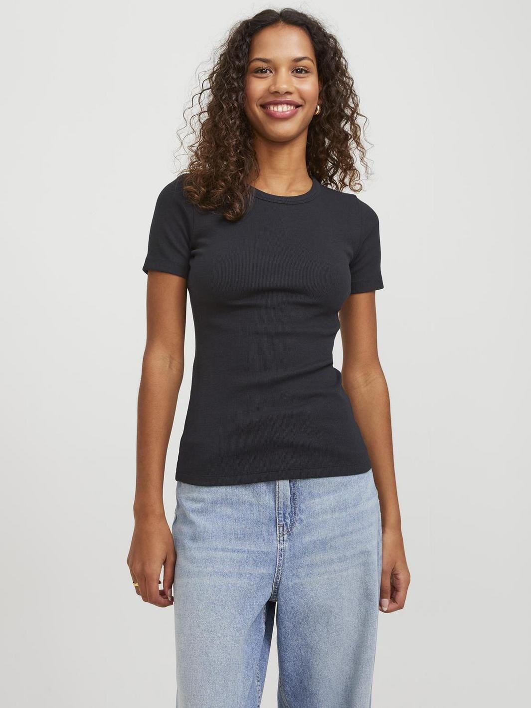 Jjxx - Jxfrankie Str Ss Rib Tee - 4211239 Black