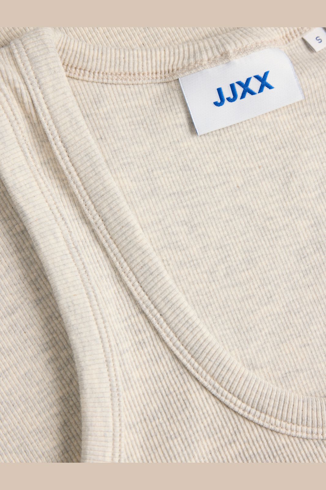 Jjxx - Jxfrida Sl U-Neck Top - 5018836 Oatmeal Melange