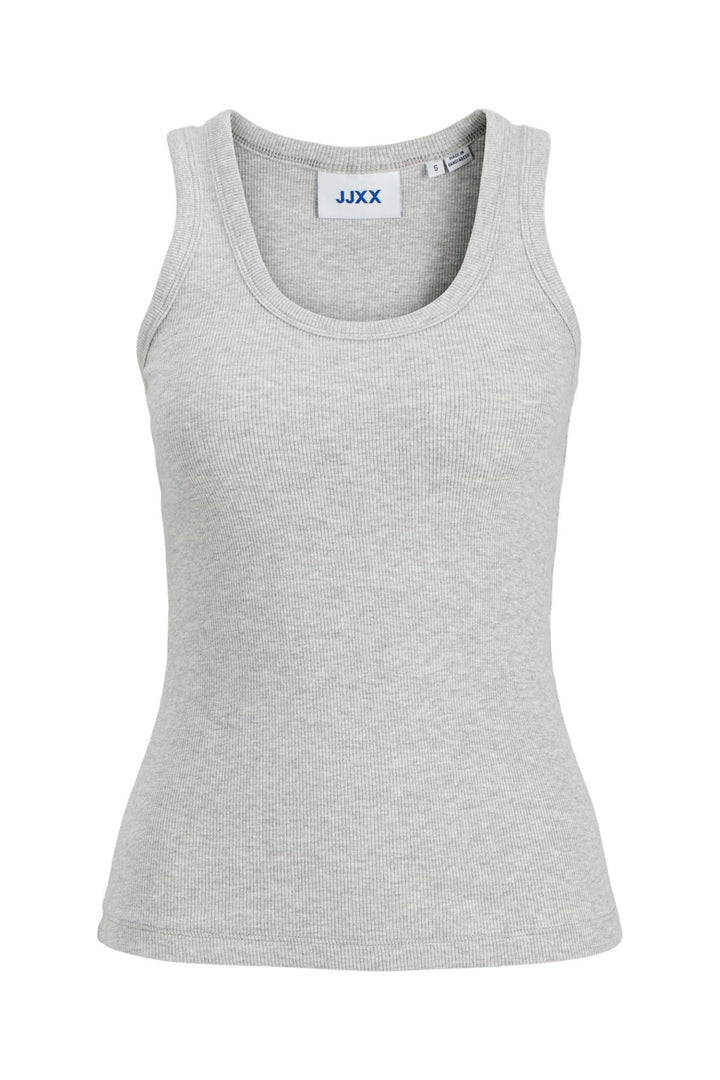 Jjxx - Jxfrida Sl U-Neck Top - 5024072 Light Grey Melange