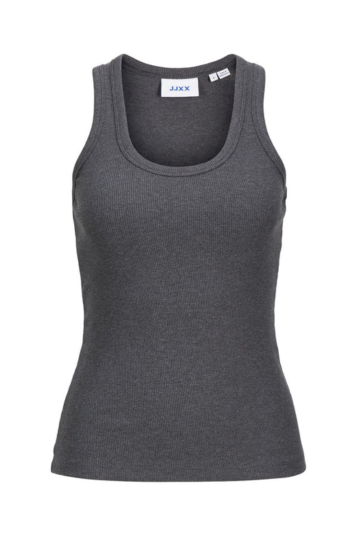 Jjxx - Jxfrida Sl U-Neck Top - 5037762 Dark Grey Melange