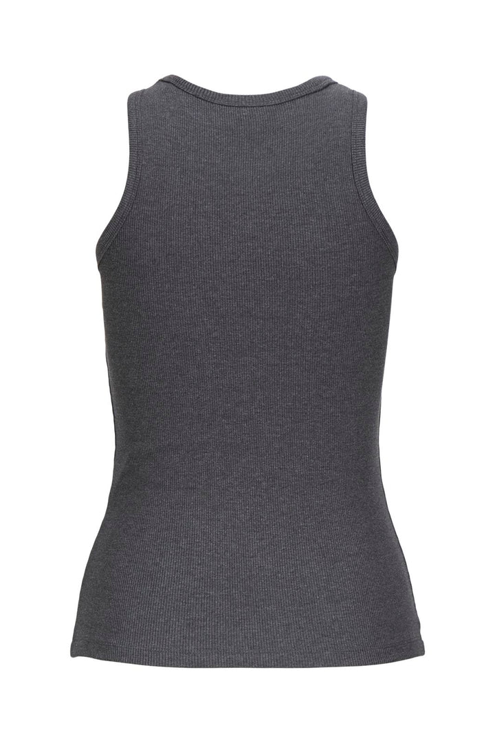 Jjxx - Jxfrida Sl U-Neck Top - 5037762 Dark Grey Melange