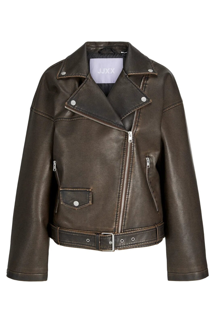 Jjxx - Jxfrida Washed Biker Jkt Sn - 4773973 Bracken Washed Jakker 