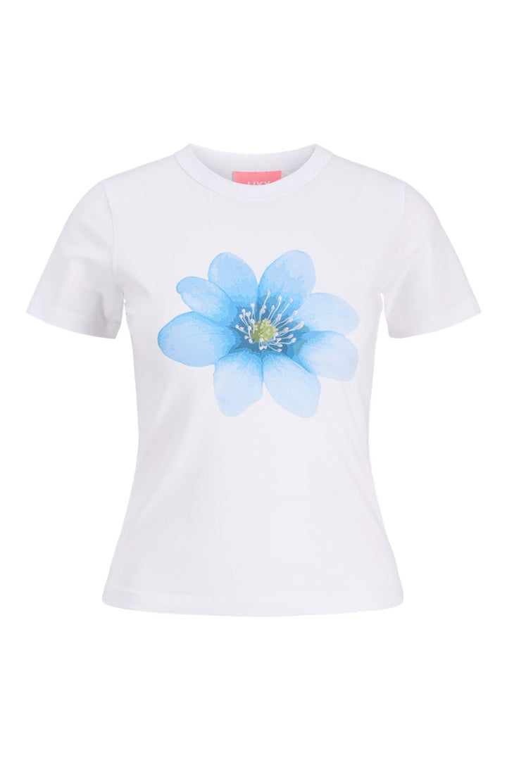 Jjxx - Jxgigi Str Ss Print Tee - 4980058 Bright White Blue Flower
