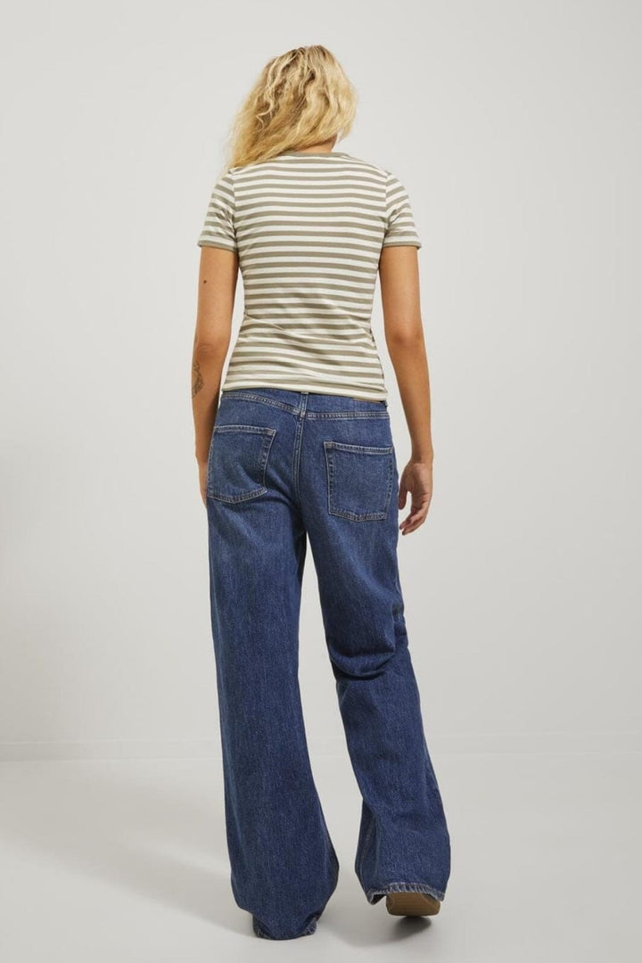 Jjxx - Jxgigi Str Ss Stripe Tee Sn - 4389661 Aloe Seedpearl