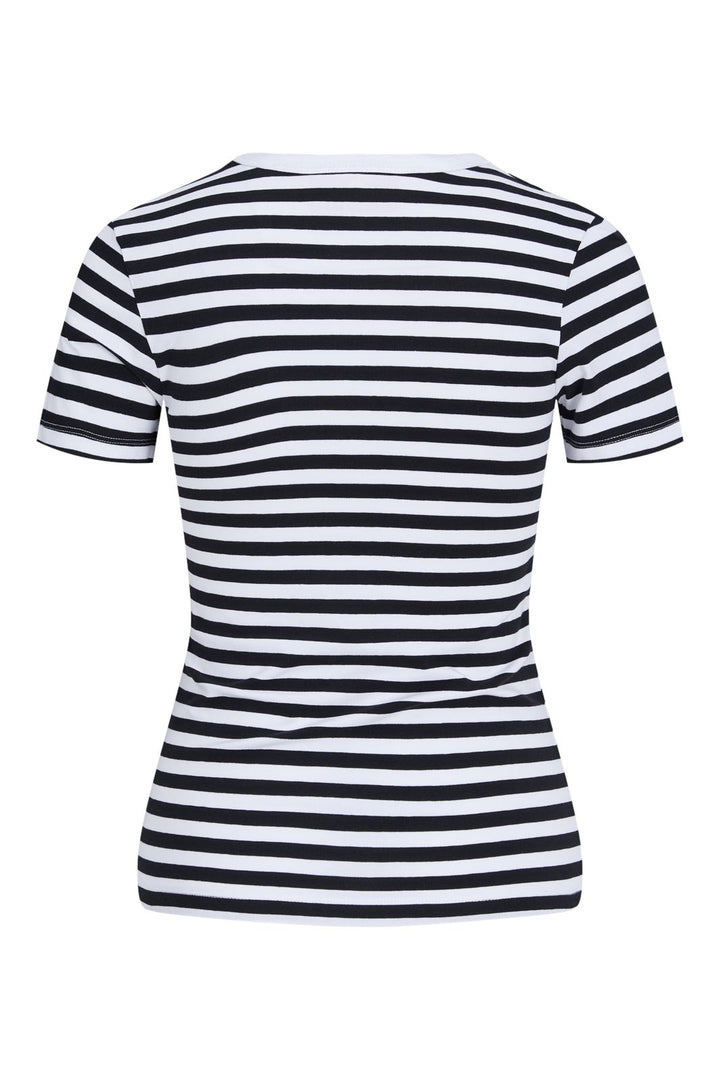 Jjxx - Jxgigi Str Ss Stripe Tee Sn - 4389663 Bright White Black