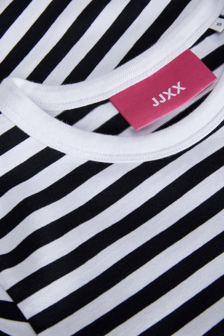 Jjxx - Jxgigi Str Ss Stripe Tee Sn - 4389663 Bright White Black