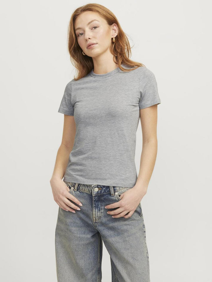 Jjxx - Jxgigi Str Ss Tee - 4725895 Light Grey Melange