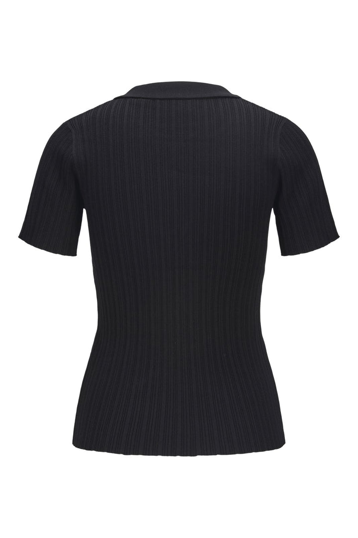 Jjxx - Jxhadley Tight Ss Polo Knit - 4791542 Black