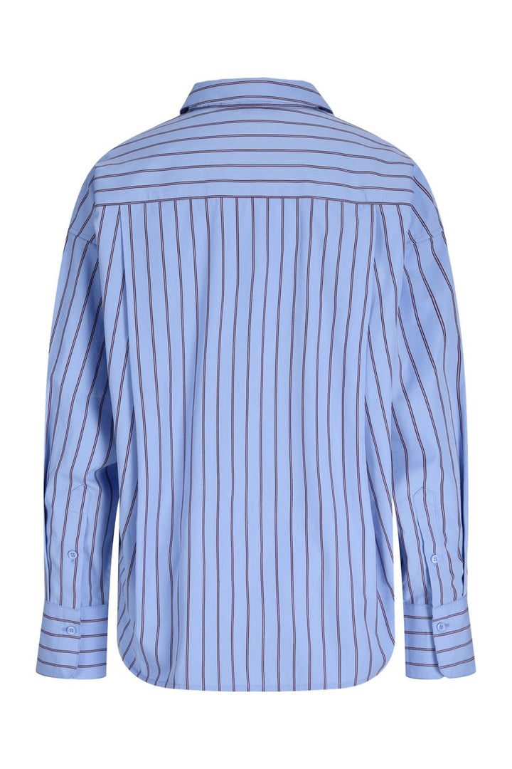 Jjxx - Jxjamie Ls Relaxed Poplin Shirt - 4903188 Vista Blue Cabernet