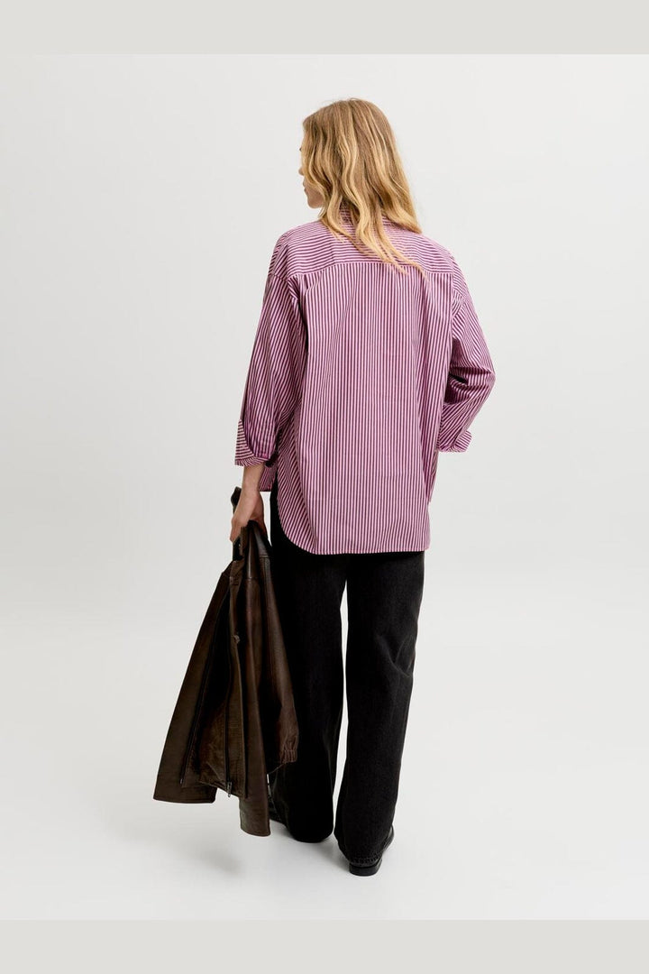 Jjxx - Jxjamie Ls Relaxed Poplin Shirt - 5040519 Orchid Smoke Demitasse