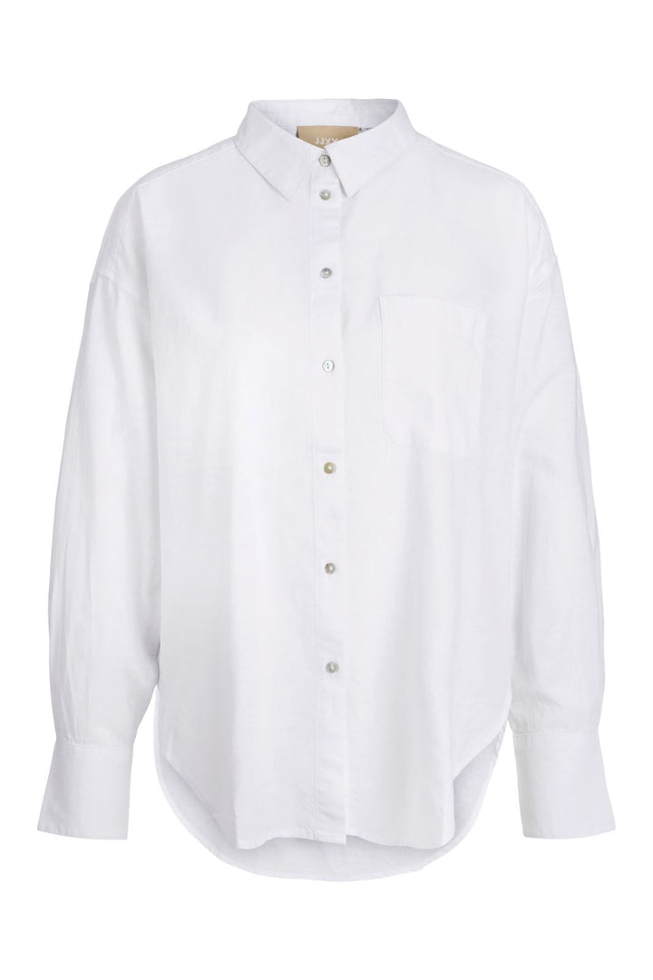 Jjxx - Jxjamie Ls Rlx Linen Blend Shirt Sn - 4388846 White