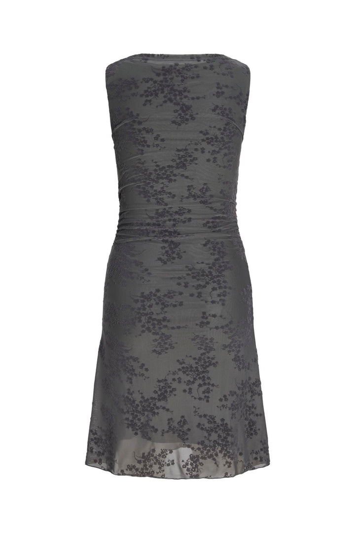 Jjxx - Jxjasmin Minna Flock Sl Dress Ln - 5034522 Steel Gray