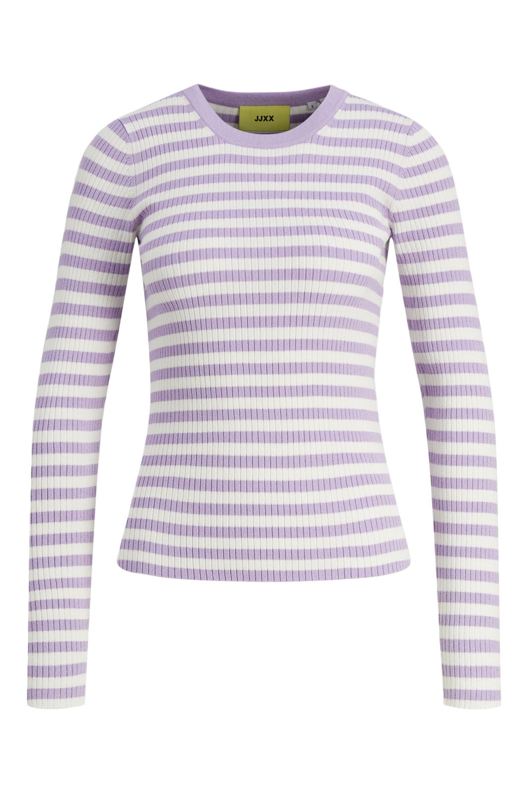 Jjxx - Jxjodi Tight Stripe Crew Neck Knit - 4412397 Lilac Breeze /Cloud Dancer