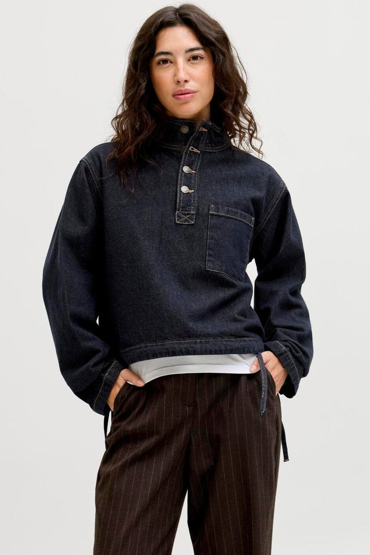 Jjxx - Jxlaila Ls Denim Pullover R326 - 4998826 Dark Blue Denim