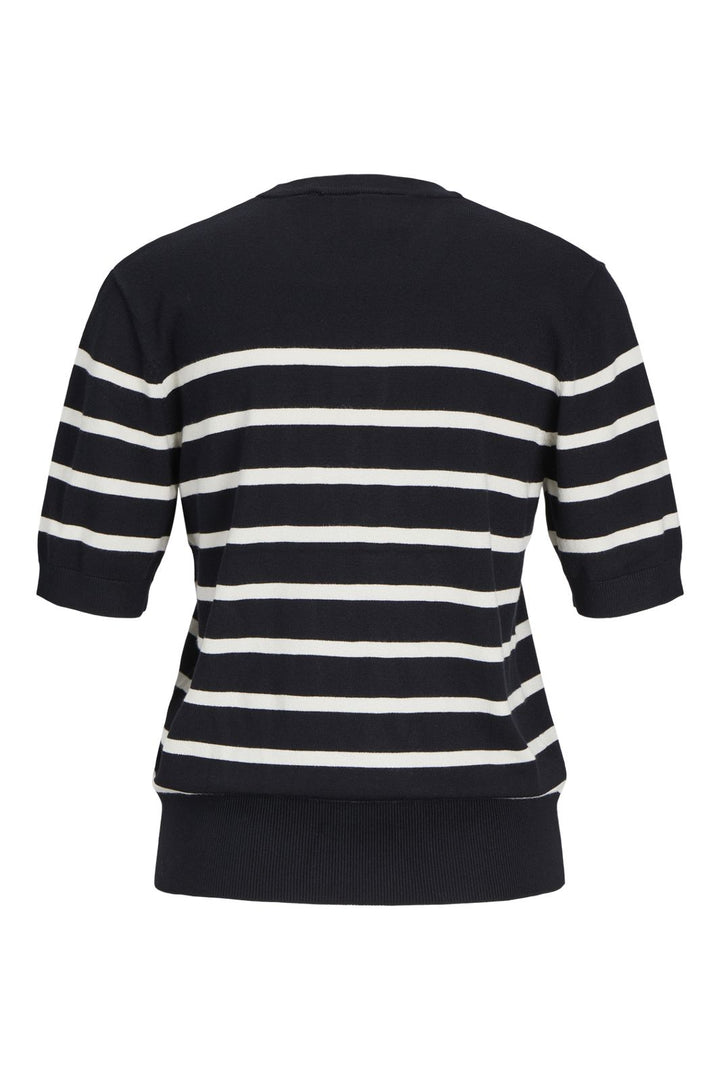 Jjxx - Jxlayla Comfy Ss Knit - 4480602 Black /Vanilla Ice