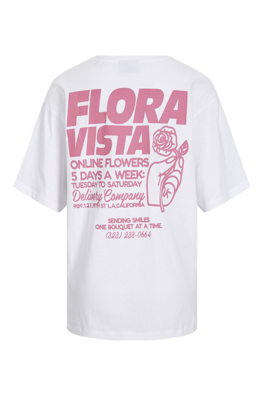 Jjxx - Jxmillow Loose Ss Tee - 4783938 Bright White Flora Vista