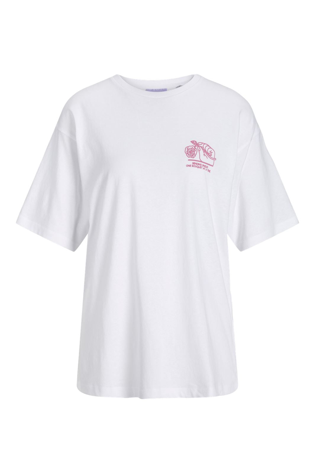 Jjxx - Jxmillow Loose Ss Tee - 4783938 Bright White Flora Vista