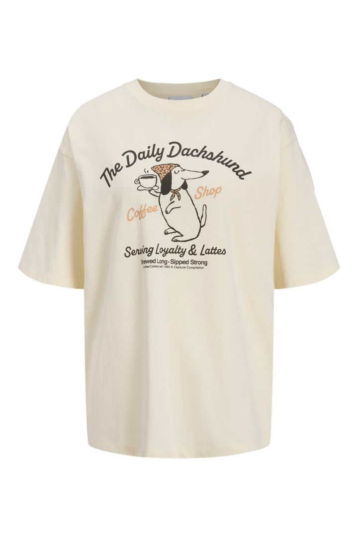 Jjxx - Jxmillow Loose Ss Tee - 5184933 Egret The Daily Dachshund